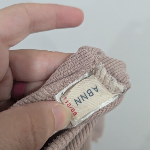 ABNN Ribbed Dress with Star Print Tulle Skirt Pink White Gold Size 110cm Size 5 - Picture 4 of 4